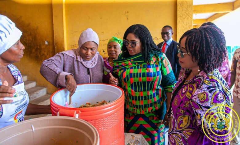 Gender Minister Leads Monitoring Tour to Strengthen Ghana School Feeding Programme