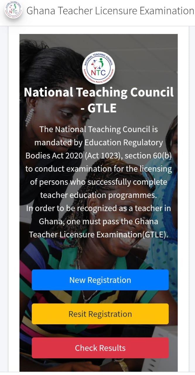 Ghana Teacher License Examinations registration