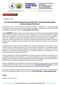 Student loan trust fund press release